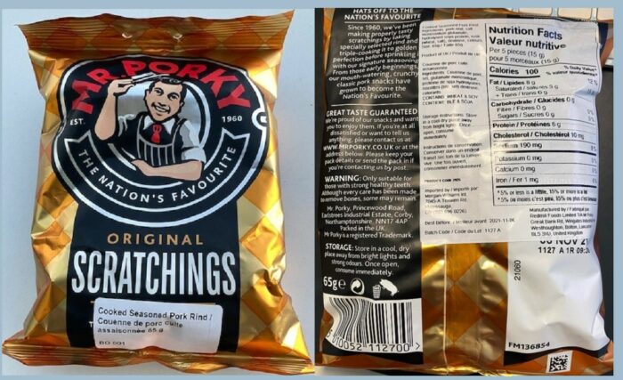 pork scratchings, Mr. Porky, Mr. Porky Original Scratchings
