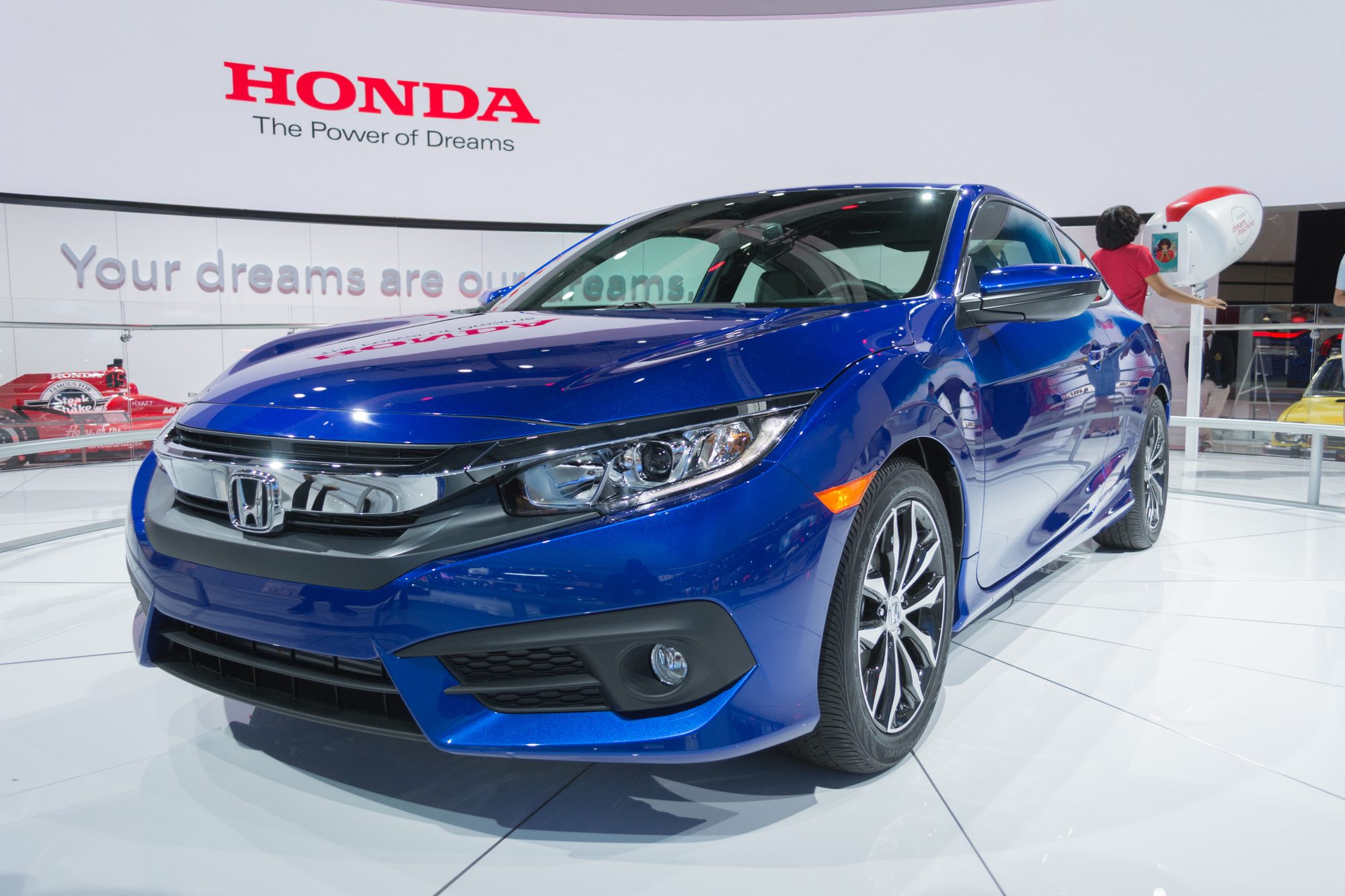 blue honda civic on display subject to airbag recall