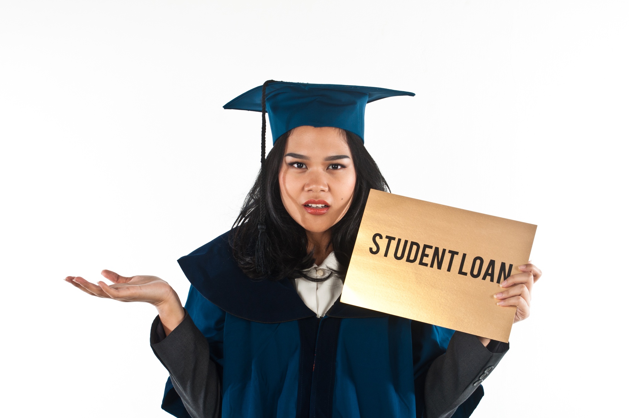 Graduate holding student loan sign regarding the Ontario court decision for students with disabilities 