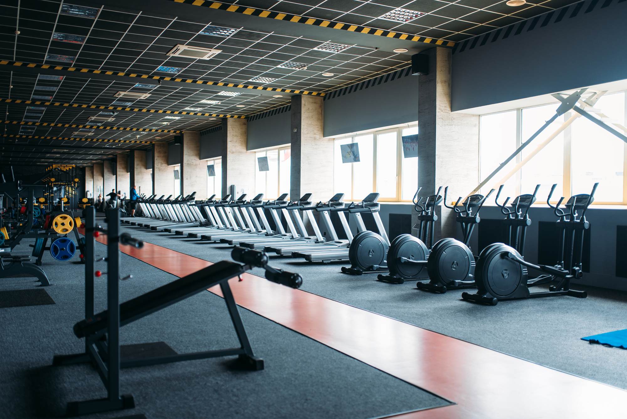 Empty gym regarding Steve Nash Fitness World closing it's physical locations and terminating all of its employees