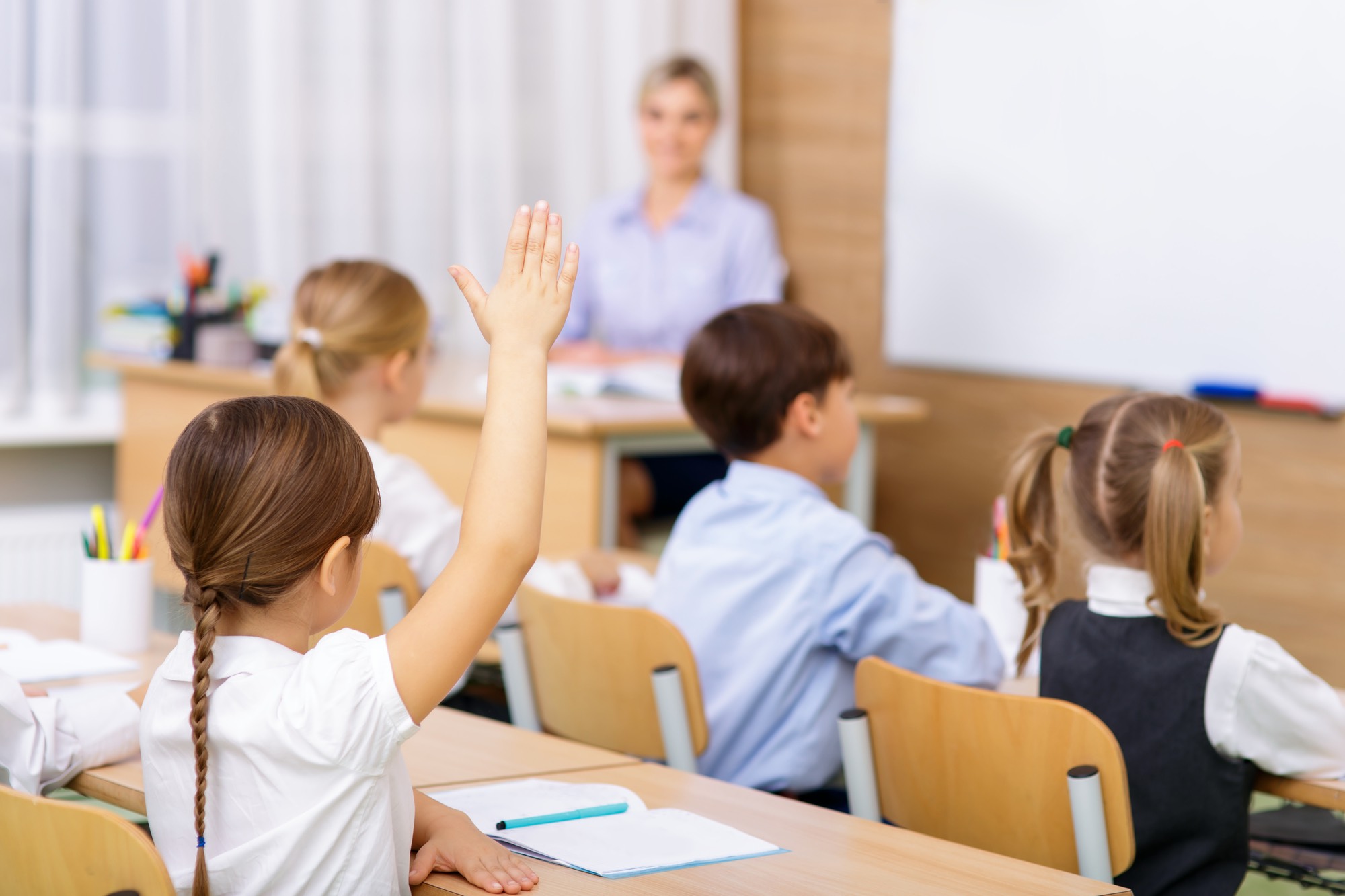 students in Montreal private school before COVID-19 closures