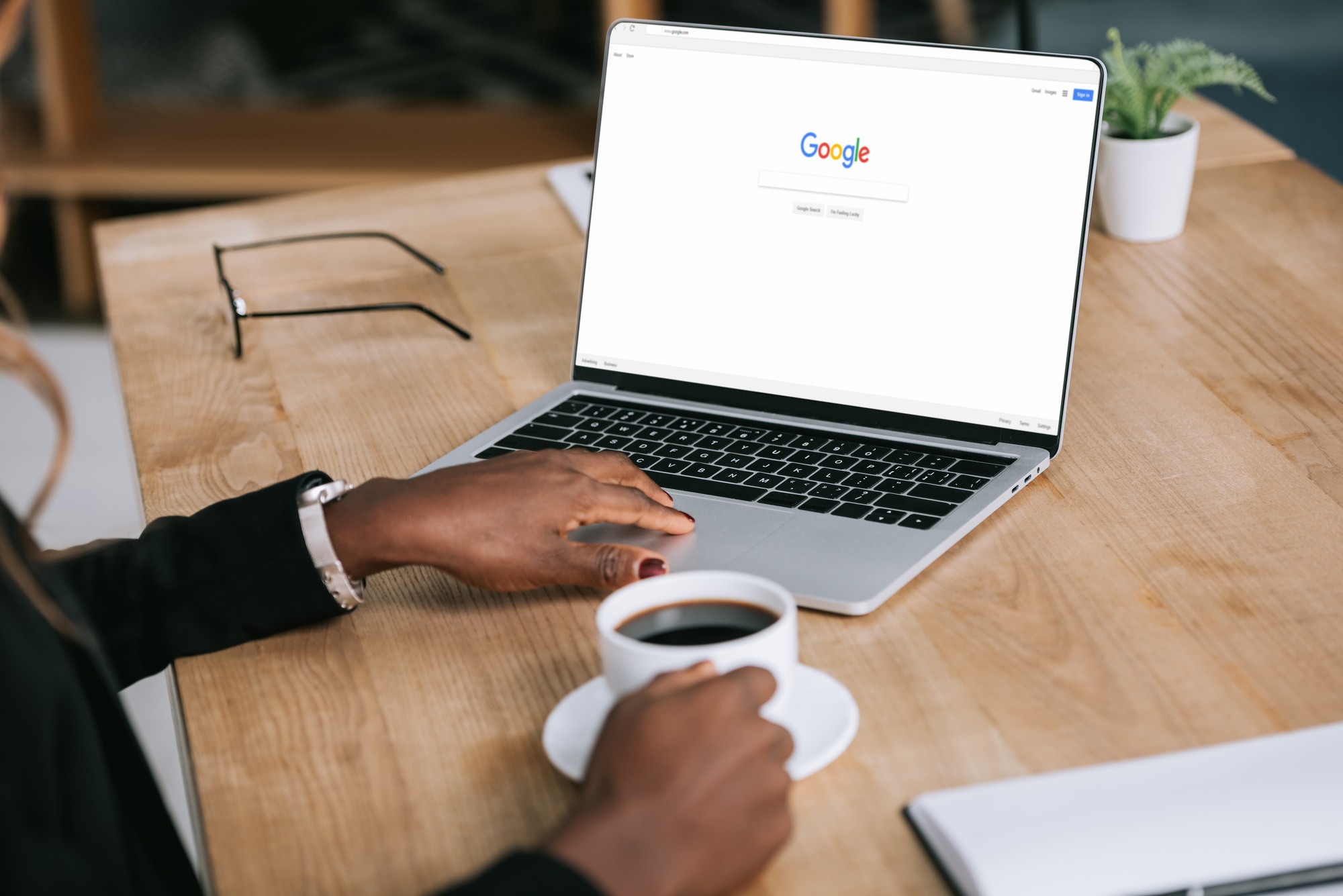 Woman using google regarding the privacy data collection class action lawsuit filed