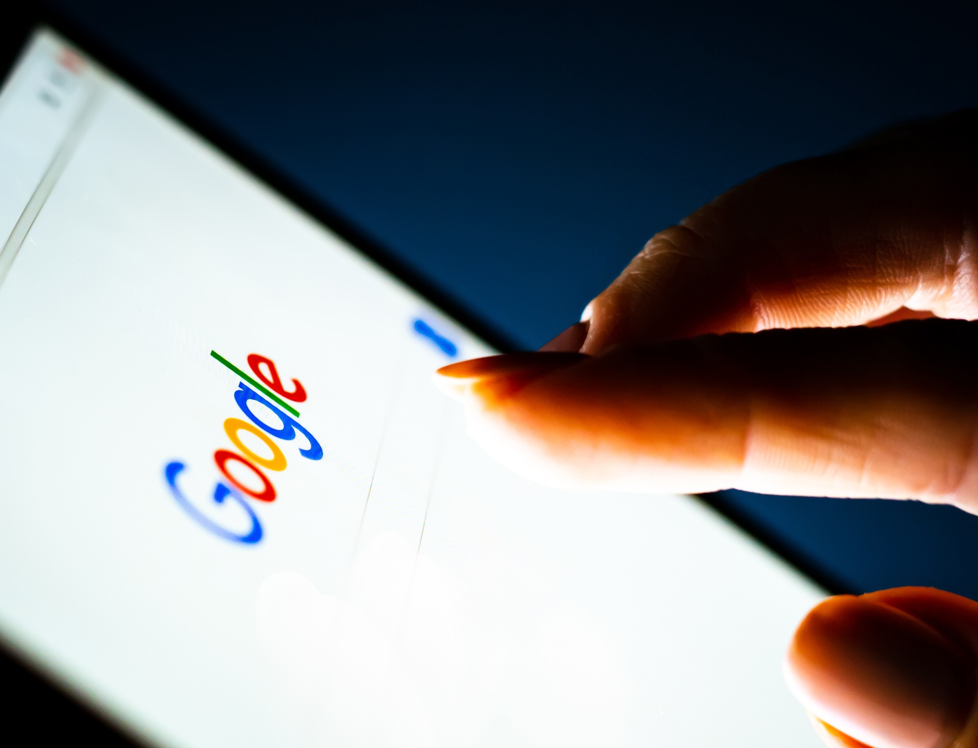 Google on a tablet regarding the Google collecting data privacy violation class action lawsuit 