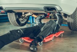 Mechanic working on car regarding the Transport Canada recall