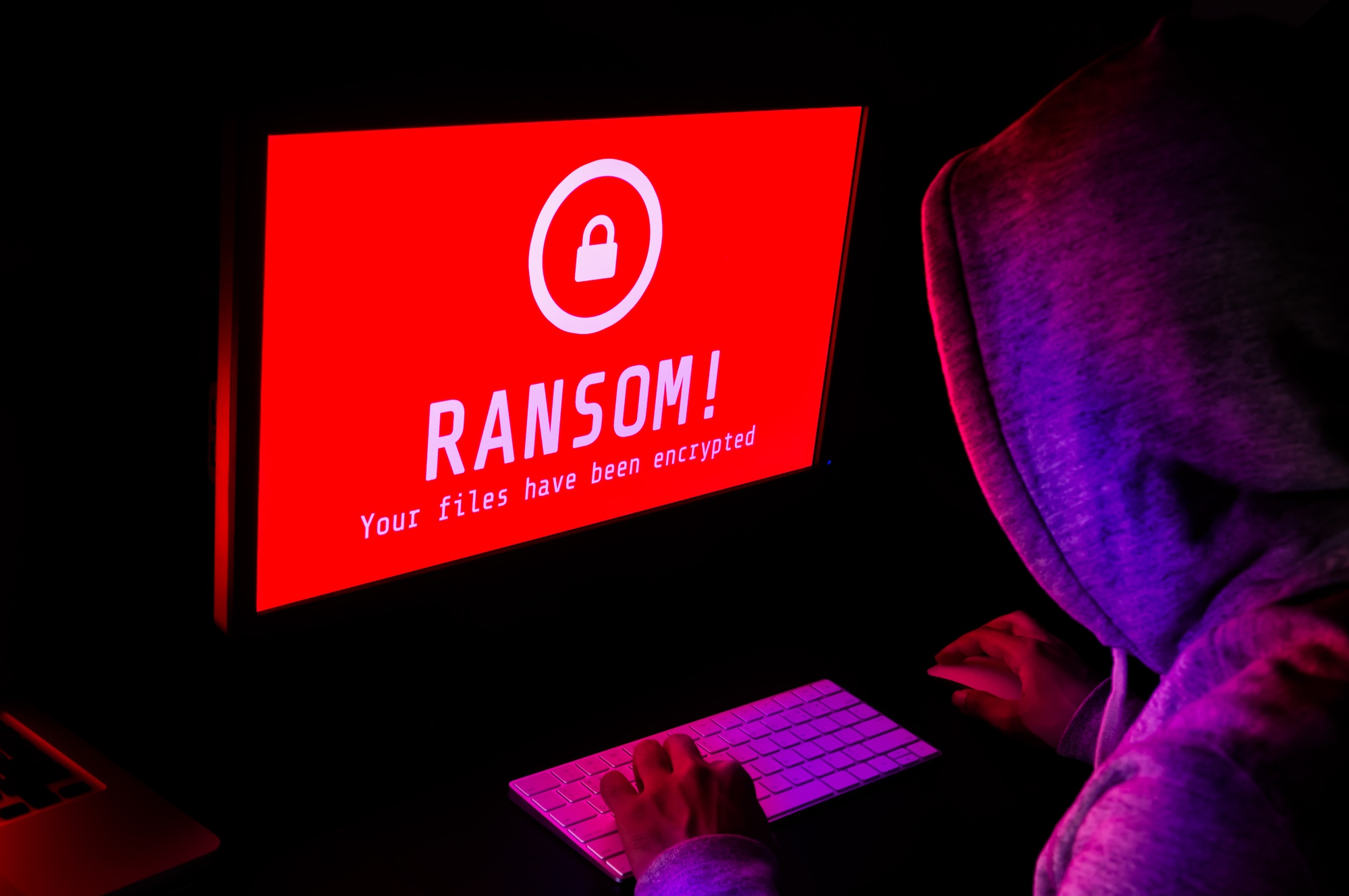 Ransom on a computer screen regarding the Blackbaud data breach class action lawsuit