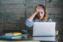 Stressed student regarding the Inclusive Access class action lawsuit filed 
