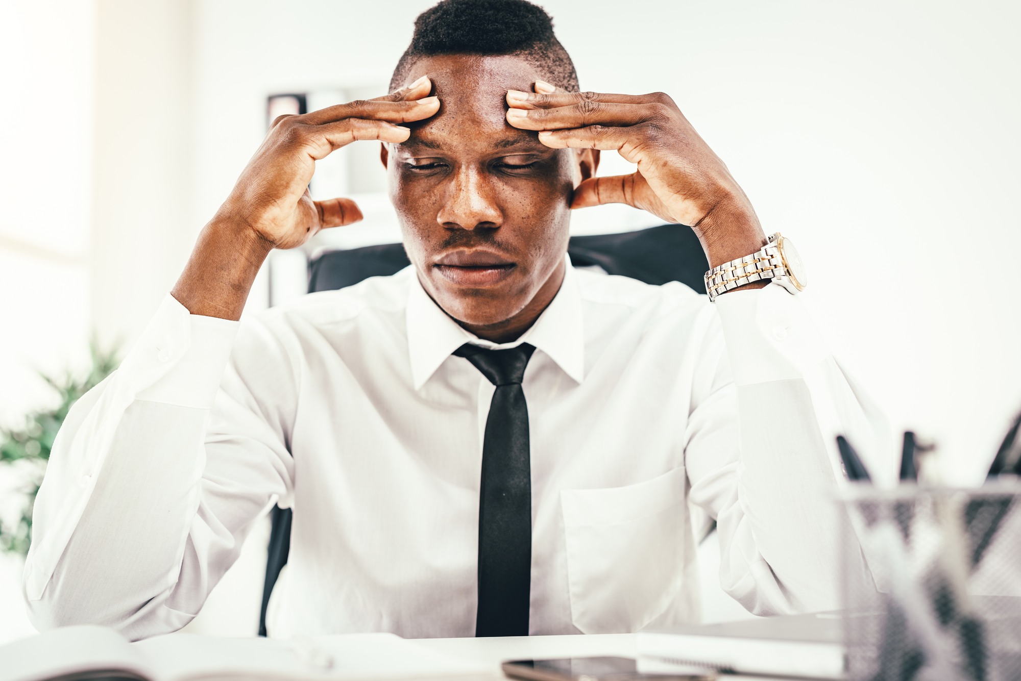 Upset working man regarding the systemic discrimination class action lawsuit