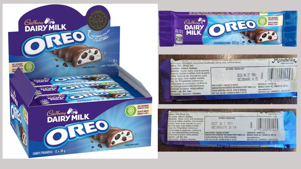 Cadbury brand Dairy Milk Oreo Candy (bar)